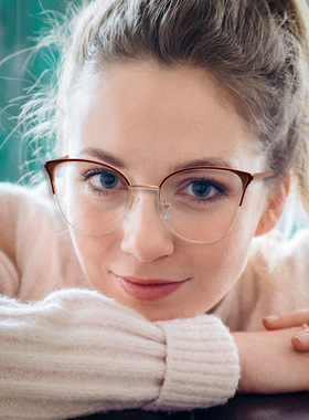 2024眼镜可配近视镜new ladies cat eye glasses frame for women