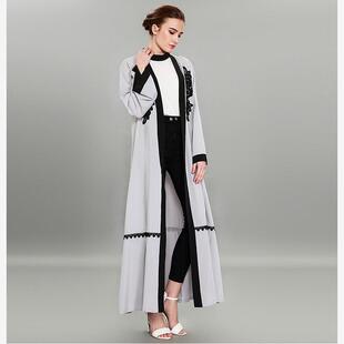 2025夏季新款迪拜马来绣花长袍 women kaftan long abaya kimono