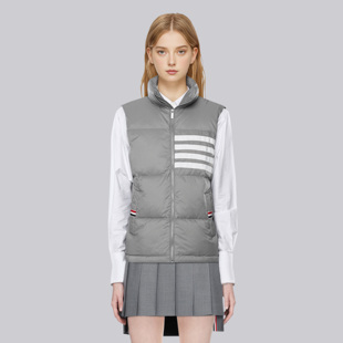 TB秋冬新款四条杠tb羽绒服女立领马甲男女同款外搭休闲百搭外套