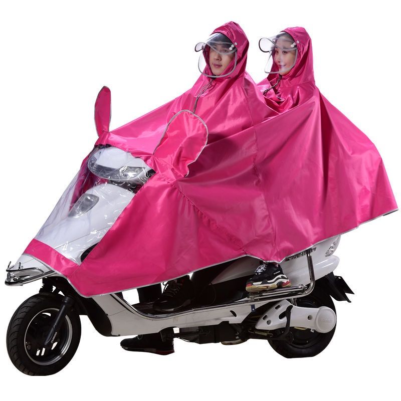 雨车披电a瓶车摩车车加厚单双人雨衣自行托男女i.