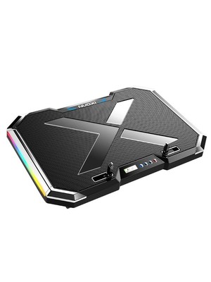 NOXI Gaming Laptop Cooler Six Fan Led Screen Two SB Port RGB
