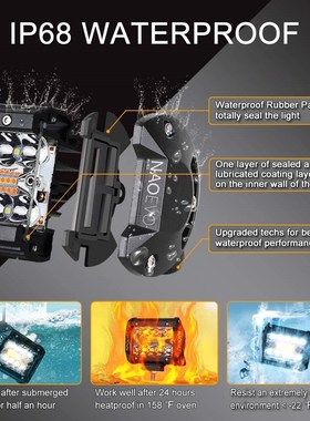 Led Light Bar 12v 24v Strobe Dual Color 6 Mode Led Spot Floo