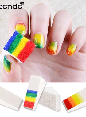 4pcs Nail Art Tool Gradient Color Stamping Sponge Gel Polis