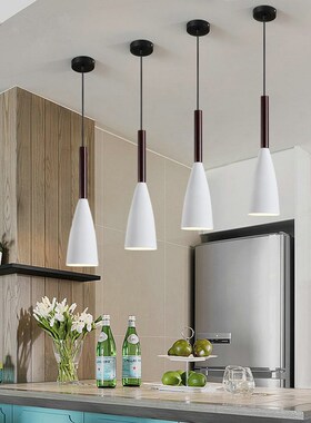 Simple Pendant Lights Iron+Wood Hanging Kitchen Fixtures Apa