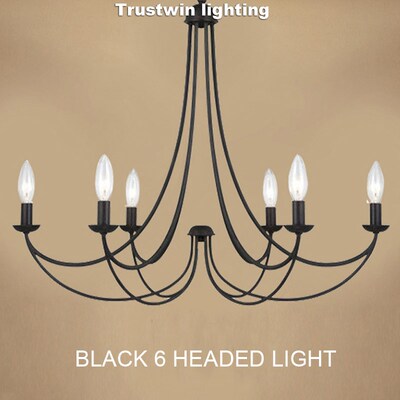 Chandelier Light Lamp LED Droplight Arcuate Modern Iron LED