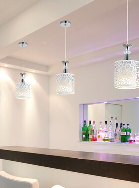 E27 Modern simple iron crystal chandelier Lights Living Room