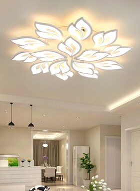 Modern LED Chandelier with Remote Control  Living Room Bedro