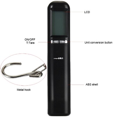 LCD Digital Weighing 40Kg/10g Hook Scale 适用于 Travel Lugga