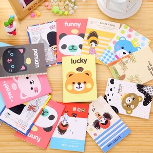 (5 pieces/lot) Korea Stationery Mini Notebook Kids Cartoon P