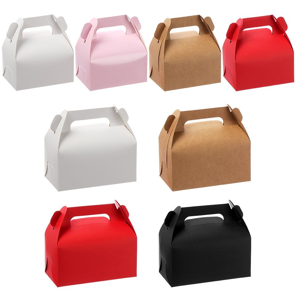5pcs cake food kraft paper box birthday wedding party candy