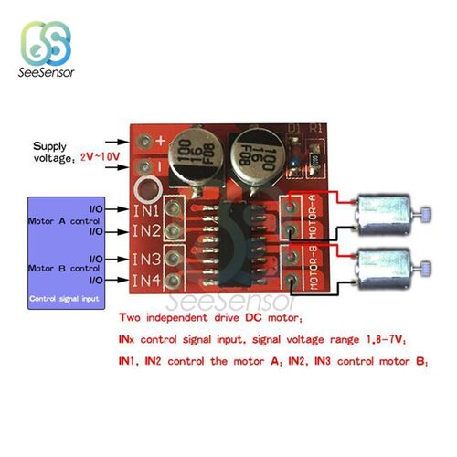 5Pcs 1.5A 2-way MX1508 DC Motor Driver Module PWM Speed Dual