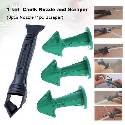 Reusable Nozzle Scraper Set Caulking Finisher Home Spatulas