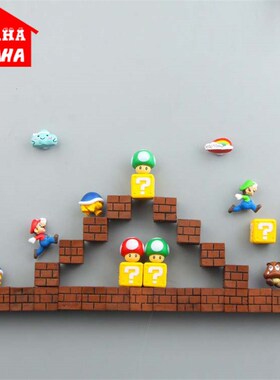Multi piece 3D Cartoon Super Mario Fridge Magnet Cute Refri