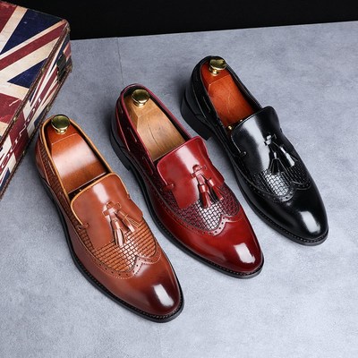 2020 Newest Men Tassel Loafers Italian Dress Shoes Casual L