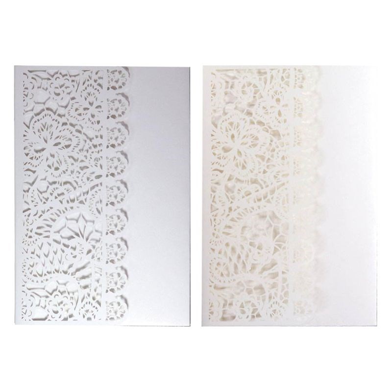10 Pcs 3D European Style Wedding Invitation Card with Envelo
