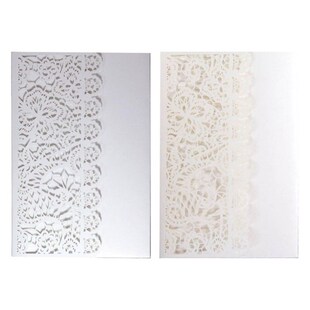 10 Pcs 3D European Style Wedding Invitation Card with Envelo