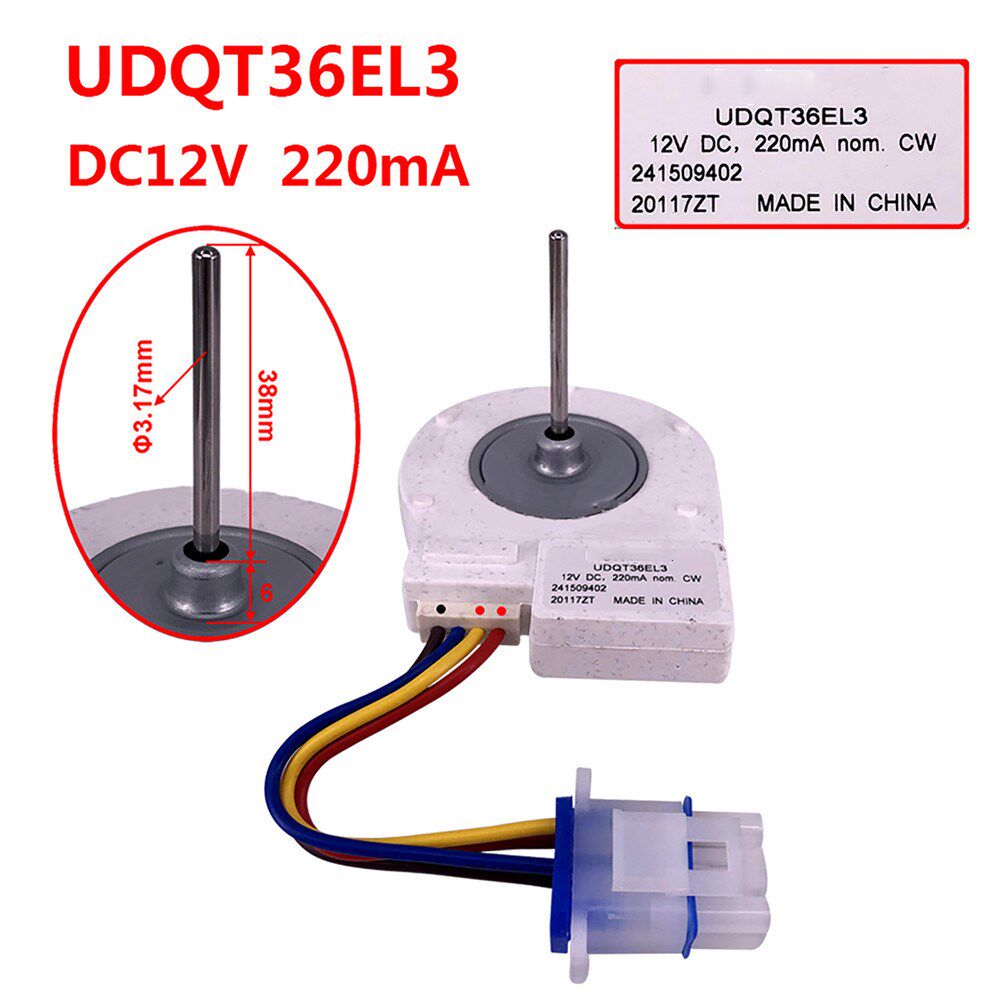12V 220mA DC Fan Motor for Double Door Refrigerator Cooling