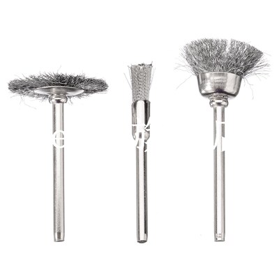 45pcs Steel Wire Wheel Brushes Buffing Drill Rotary Tools Gr