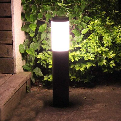 Thrisdar 45/60CM Stainless Steel Garden Pillar Light Outdoor
