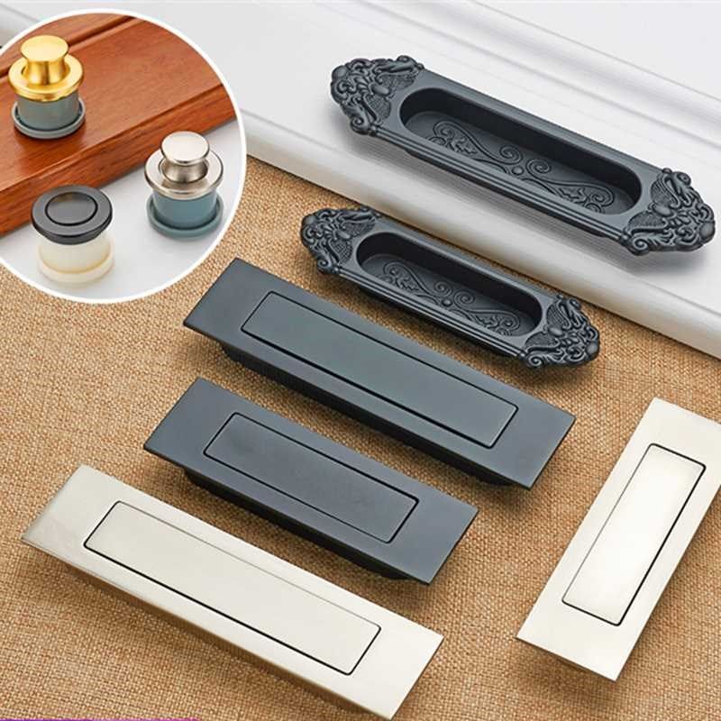 european cabinet hidden black handles zinc alloy invisible h