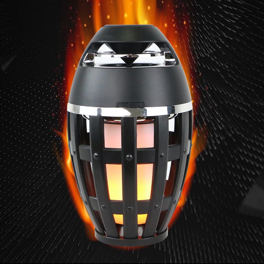 portable wireless bluetooth flame flicker design music play