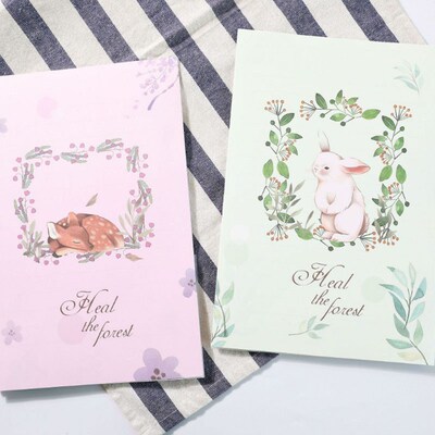 8packs Flowers Greeting Card Paper Envelopes with writing le