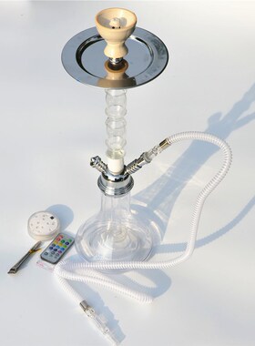 Acrylic Shisha Hookah Set with LED Light Water Smoking Pipe