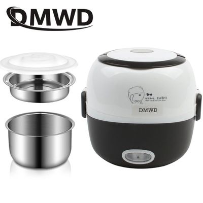 DMWD MINI Rice Cooker Thermal Heating Electric Lunch Box 2 L