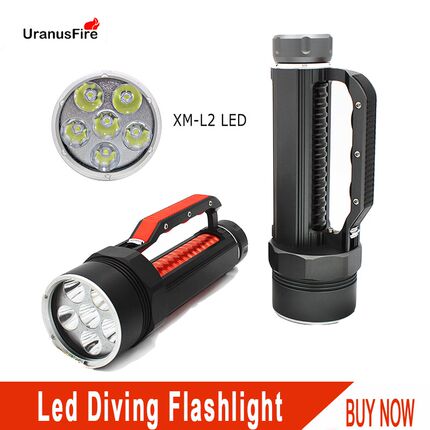 Diving Light 6*L2 7200LM led Diving Flashlight Waterproof La