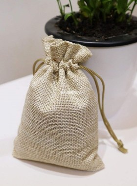 40 pc Burlap Bags with Drawstring Burlap Drawstring Gift Bag