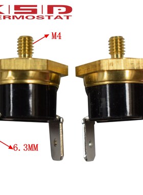2PCS KSD301 M4 Copper Screw Bimetal Thermostat Bimetallic D