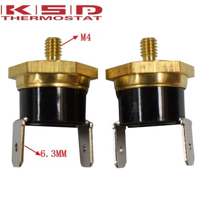 2PCS KSD301 M4 Copper Screw Bimetal Thermostat Bimetallic D