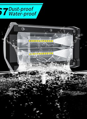 Trinocular Double Row LED Light Bar Spotlights 1Pair Automot