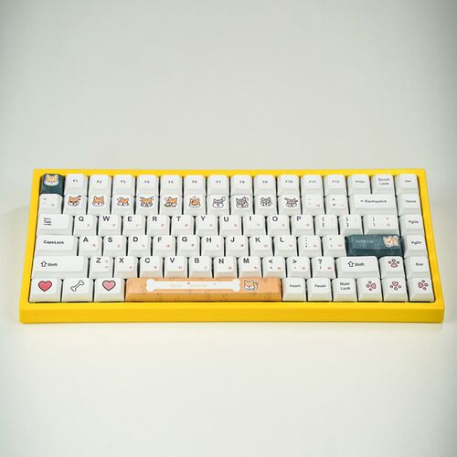 Shiba Inu Dog Bone Design XDA PBT Keycaps  Cherry Switch Mec