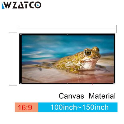 100inch/120inch/150inch 169 Projection Screen Canvas Movie