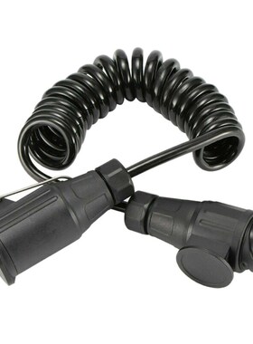 13Pin Trailer Plug Socket Extension Cable  Spring Wire Eu C