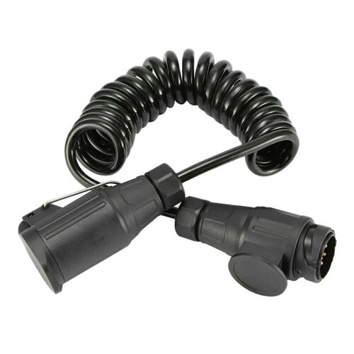 13Pin Trailer Plug Socket Extension Cable  Spring Wire Eu C
