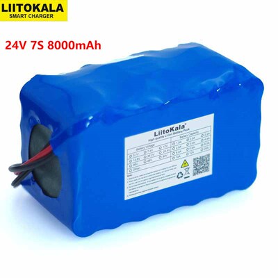 LiitoKala 24V 7S4P 8000mAh high power 8AH 18650 Lithium Batt