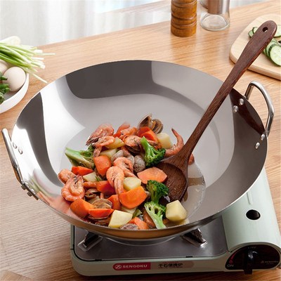 Frying Pan 34cm Wok Pan Skille Home Garden Non-Stick Pan Sta