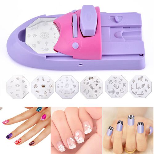 Nail Art DIY Printer Printing Manicure Machine with 6 Metal