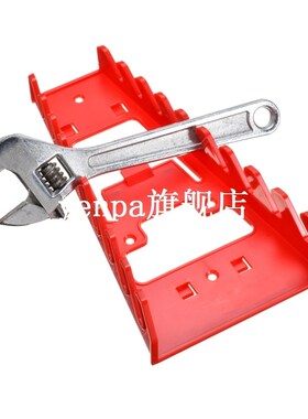 Red Plastic Wrench Holder 9 Slots Spanner Wrench Rack Stand