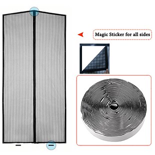 Mosquito Net Door Screen Magnetic Tulle Shower Curtain Hands