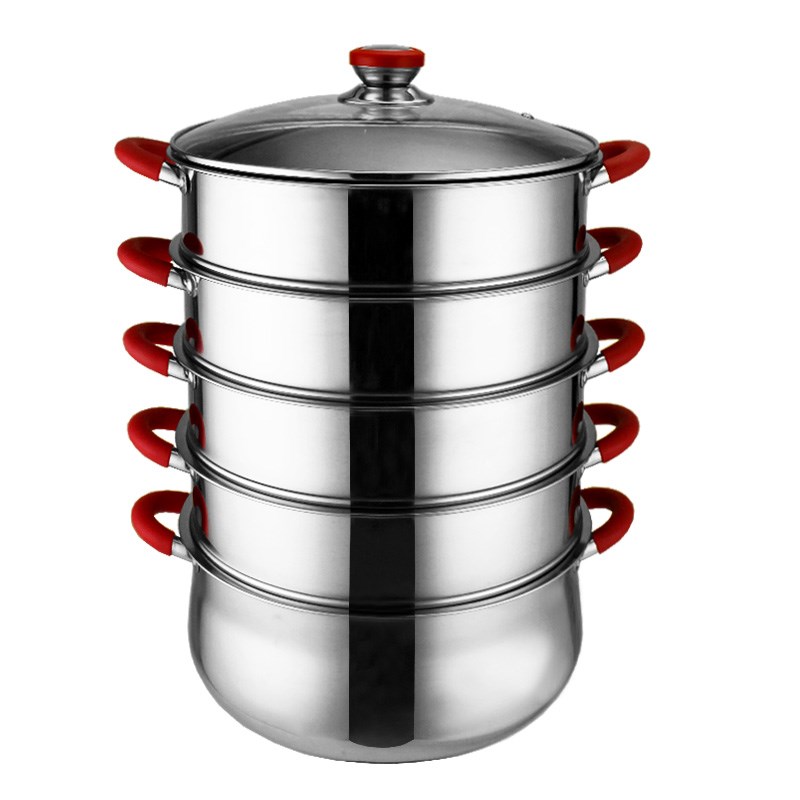 Stainless steel Double boilers steamer soup pot stew po