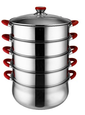 Stainless steel Double boilers steamer soup pot stew po