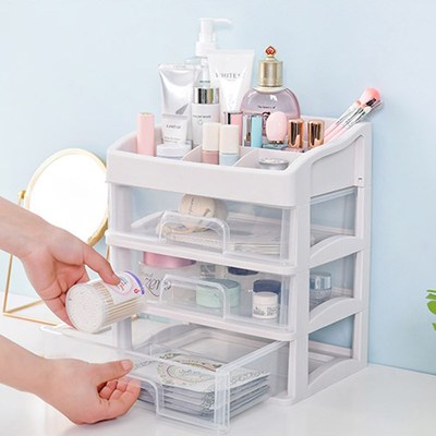 Makeup Organizer Box Drawers Plastic Cosmetic Storage Box Je