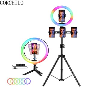 LED Selfie Ring Light with Stand Ringlight ripod RGB Fill