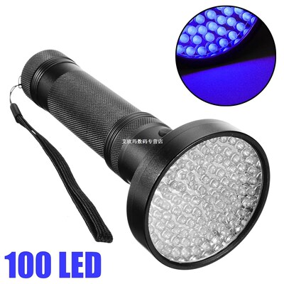 100 LED UV Ultra Violet Flashlight Lamp UV Blacklight Flashl