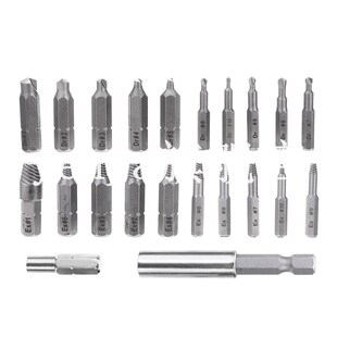 22Pcs Damaged Stripped Screw Extractor Set 适用于Broken Bolt