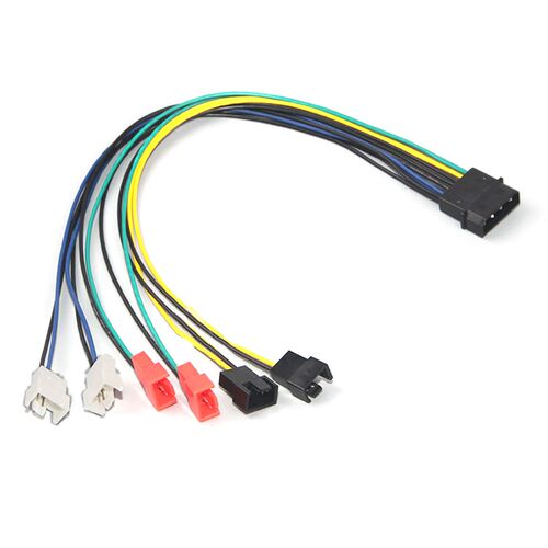 30cm 4 Pin IDE to 6 Port Cooler Cooling Fan 2-Pin Splitter P