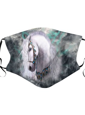 Adjustable Horse Print Cosplay Christmas bandana Scarf Adul